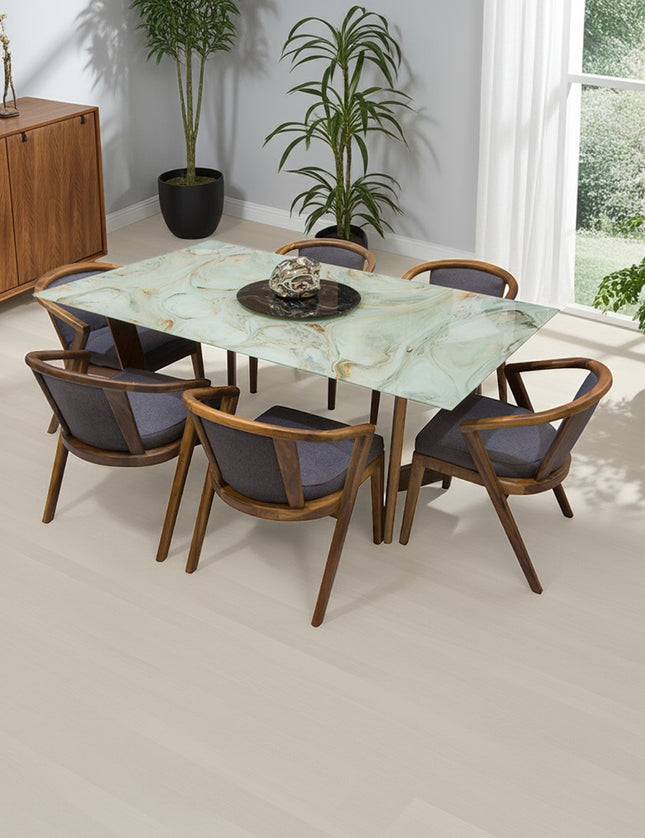 COMEDOR INVICTUS 110X180 ARK ORIGINAL CON 6 SILLAS LUANA
