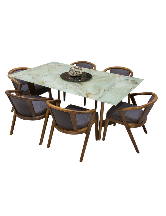 COMEDOR INVICTUS 110X180 ARK ORIGINAL CON 6 SILLAS LUANA