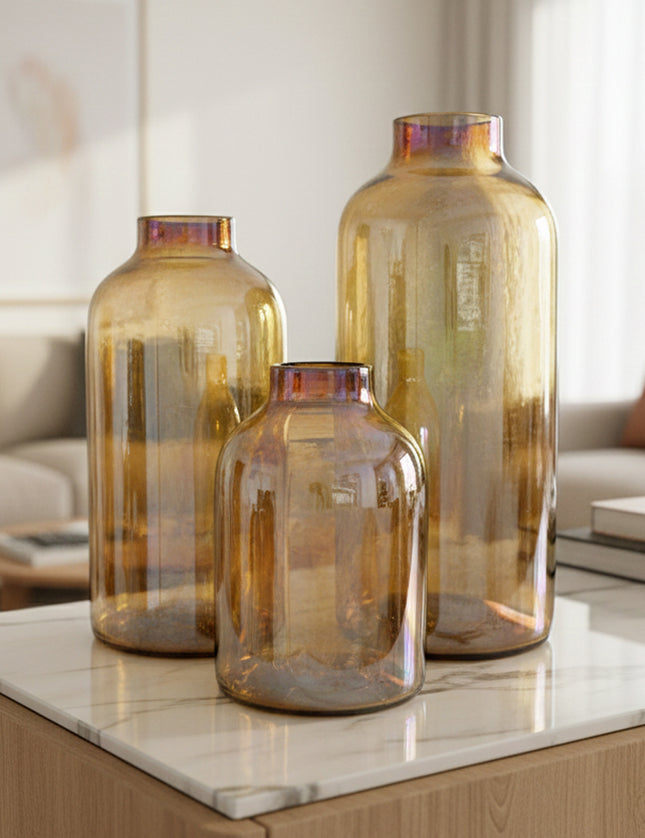 SET JARRONES BALERO LUSTRE 3 PZAS