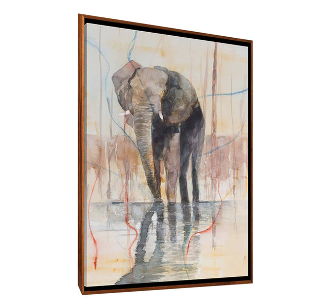 CUADRO WATERCOLOR ELEPHANT - 166 X 126 CM