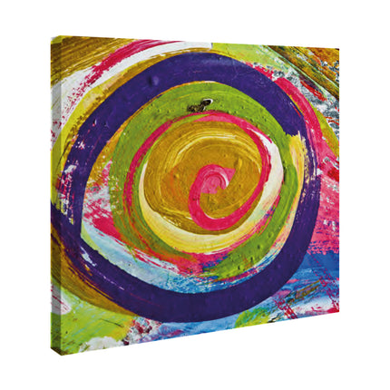 CUADRO ABSTRACTO REMOLINO ROSA - 56 X 56 CM