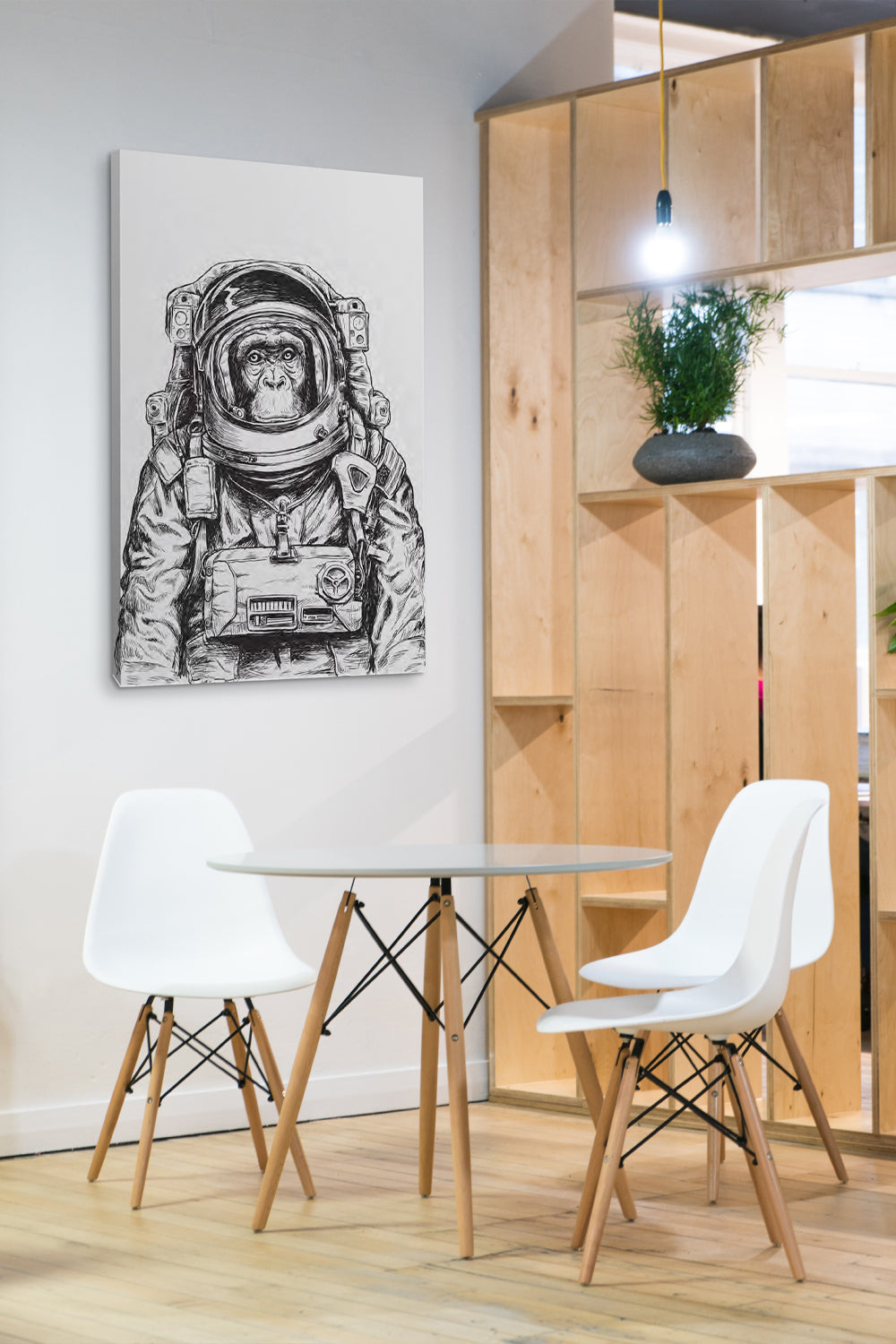 Cuadro Mono Astronauta Cuarto Habitación Regalo Hombre