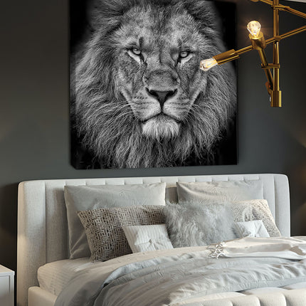 CUADRO MONOCROMATIC LION - 116 X 116 CM