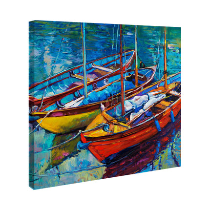 CUADRO BARCHE A OLIO - 56 X 56 CM