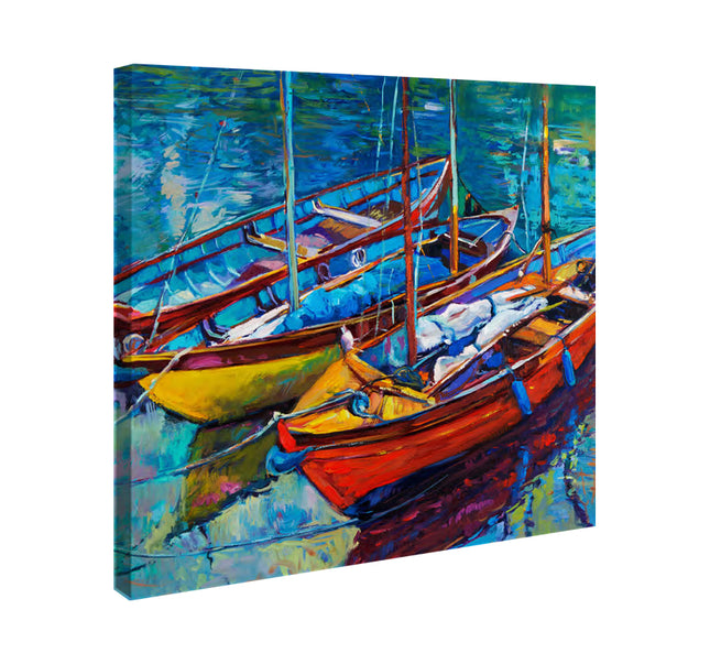 CUADRO BARCHE A OLIO - 56 X 56 CM