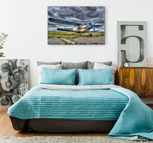 CUADRO BLUE PLANE - 86 X 56 CM