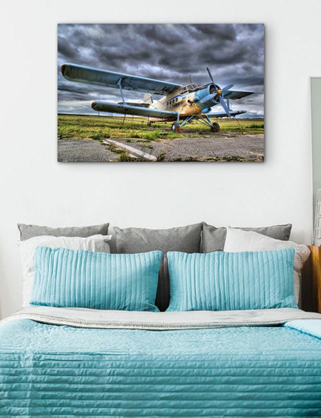 CUADRO BLUE PLANE - 86 X 56 CM