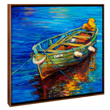 CUADRO BARCA IN ACQUA - 116 X 116 CM