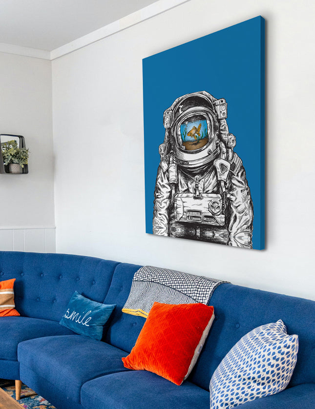 CUADRO PEZ ASTRONAUTA - 86 X .56 M