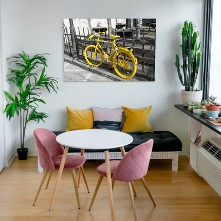 CUADRO BICI GIALLA - 126 X 86 CM