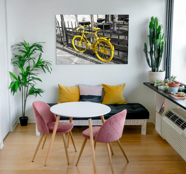 CUADRO BICI GIALLA - 126 X 86 CM