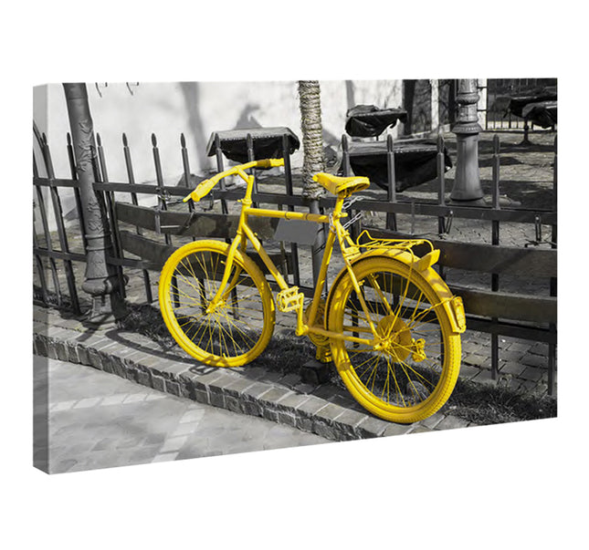 CUADRO BICI GIALLA - 126 X 86 CM
