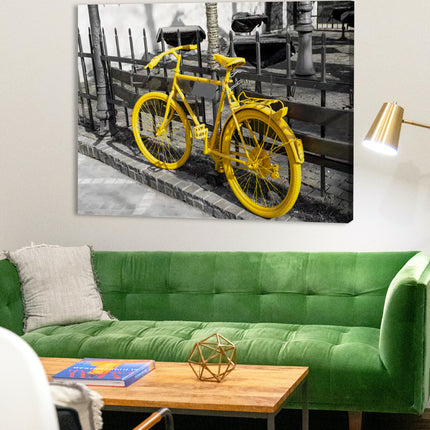 CUADRO BICI GIALLA - 126 X 86 CM