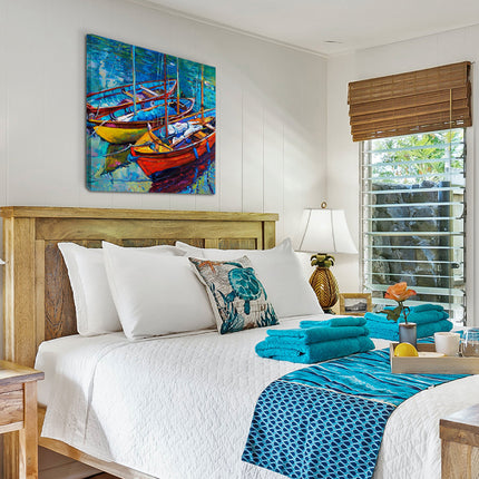 CUADRO BARCHE A OLIO - 56 X 56 CM