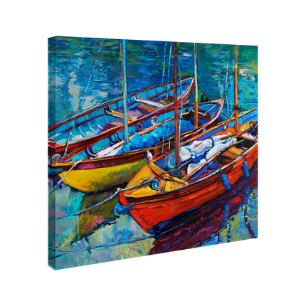 CUADRO BARCHE A OLIO - 56 X 56 CM