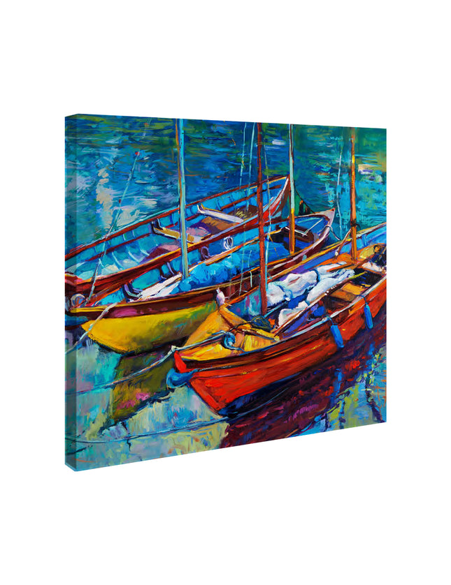 CUADRO BARCHE A OLIO - 56 X 56 CM