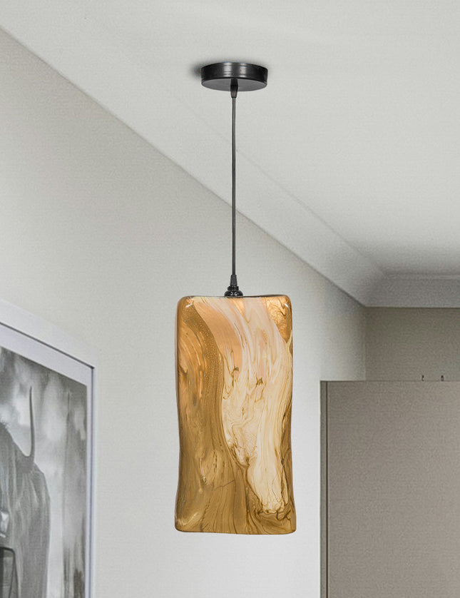 LÁMPARA RECTANGULAR COLGANTE ARK CHOCOLATE