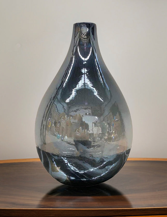 JARRÓN LIVIER AZUL PETRÓLEO LUSTRE