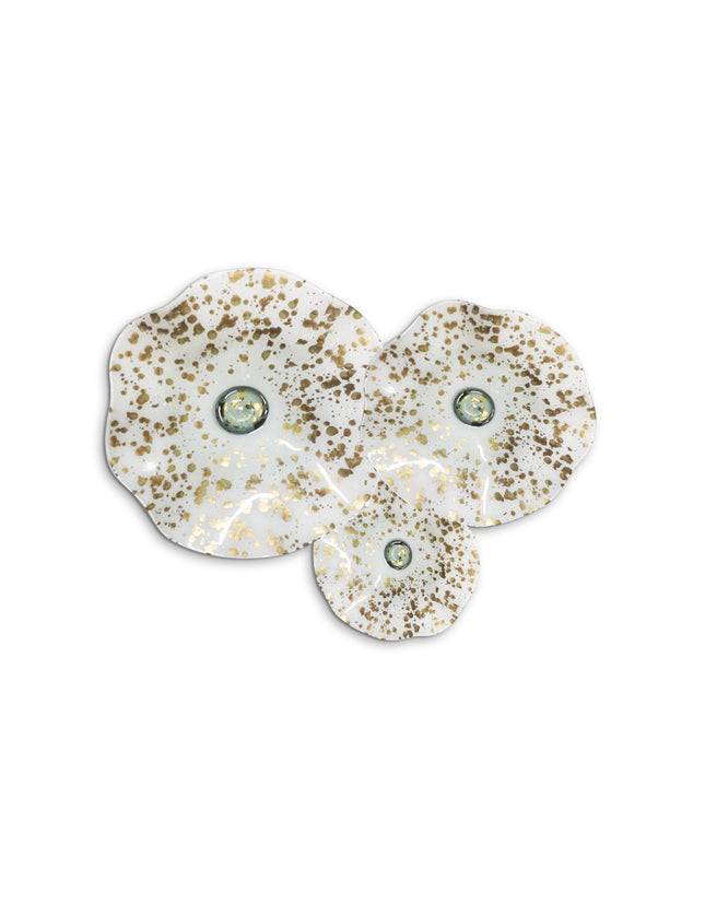 JGO PLATÓN ONDULADO DORADO LLUVIA FONDO HUESO