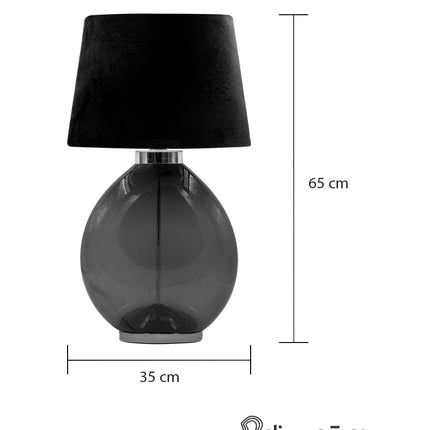 LÁMPARA LUNA NEGRO HUMO