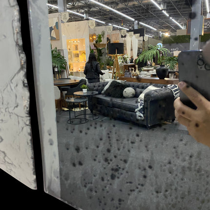 ESPEJO LUNA AVEJENTADO NEGRO + NEGRO HUMO