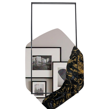 ESPEJO LUNGO RESINA ARK NOCHE DORADA + ESPEJO