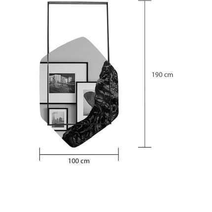 ESPEJO LUNGO RESINA ARK NOCHE DORADA + ESPEJO