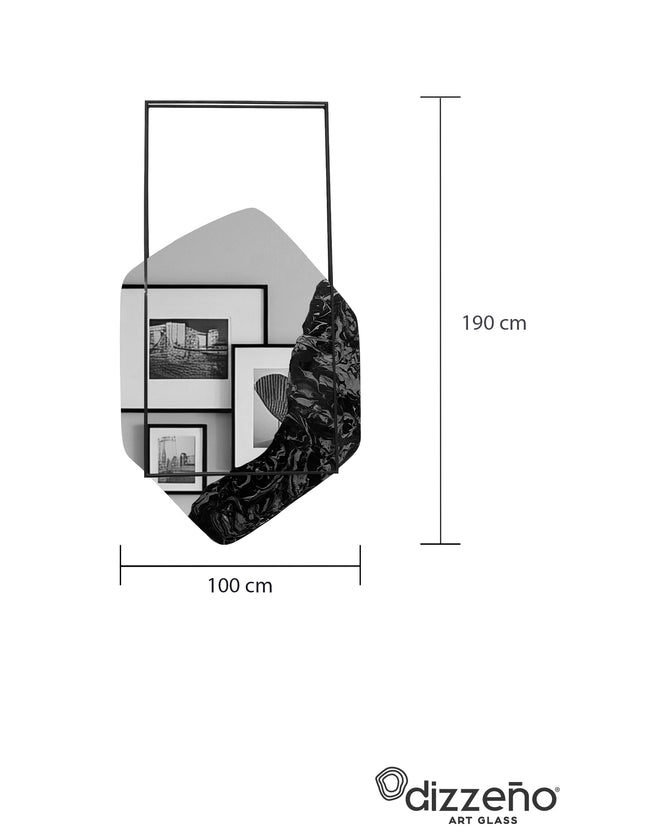 ESPEJO LUNGO RESINA ARK NOCHE DORADA + ESPEJO