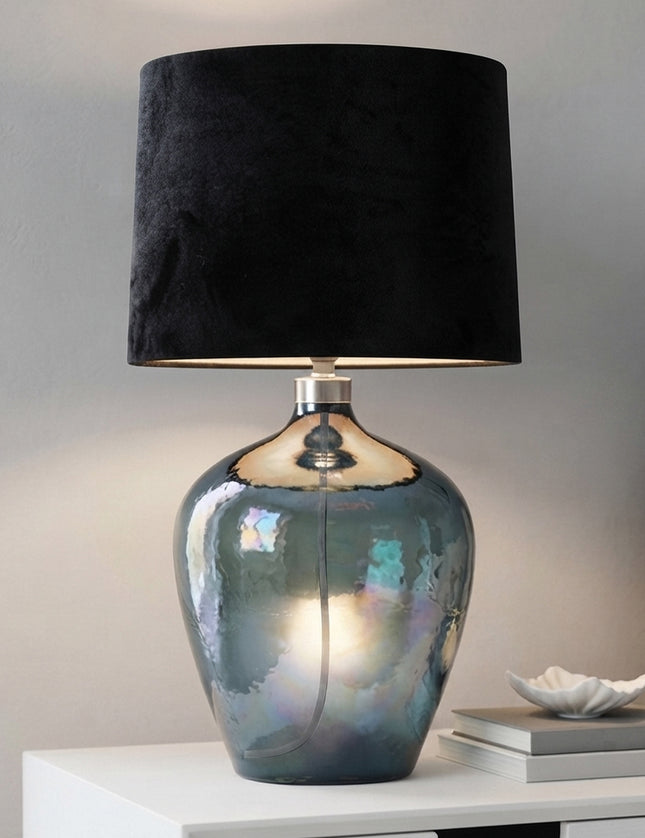 LÁMPARA MAGUANA AZUL PETRÓLEO LUSTRE