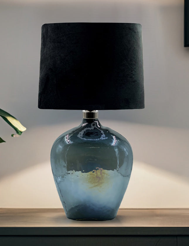 LÁMPARA MAGUANA AZUL PETRÓLEO LUSTRE