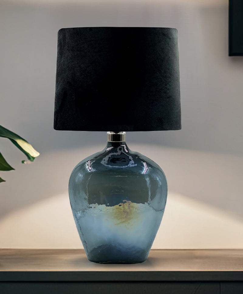 LÁMPARA MAGUANA AZUL PETRÓLEO LUSTRE