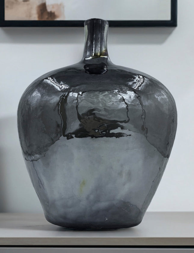 JARRÓN MAGUANA NEGRO HUMO LUSTRE