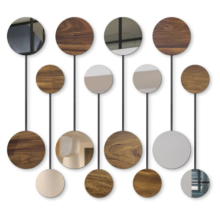 SET ESPEJOS MALI 8 PZAS PAROTA SÓLIDA