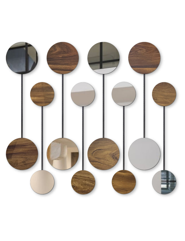 SET ESPEJOS MALI 8 PZAS PAROTA SÓLIDA