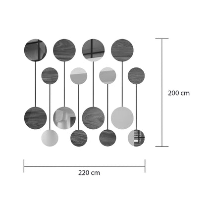 SET ESPEJOS MALI 8 PZAS PAROTA SÓLIDA