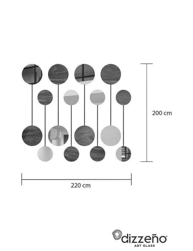 SET ESPEJOS MALI 8 PZAS PAROTA SÓLIDA