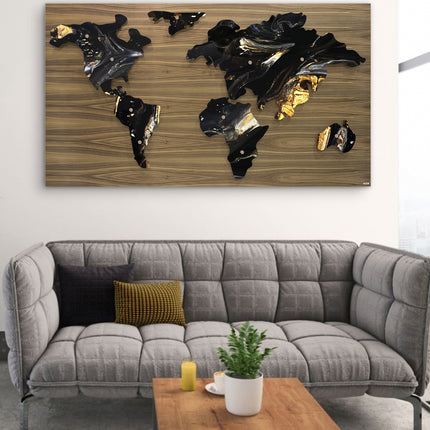 MAPAMUNDI + MARCO DE MADERA