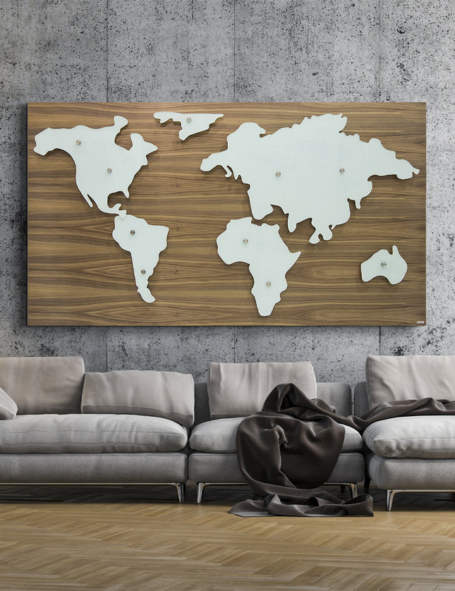 MAPAMUNDI + MARCO DE MADERA