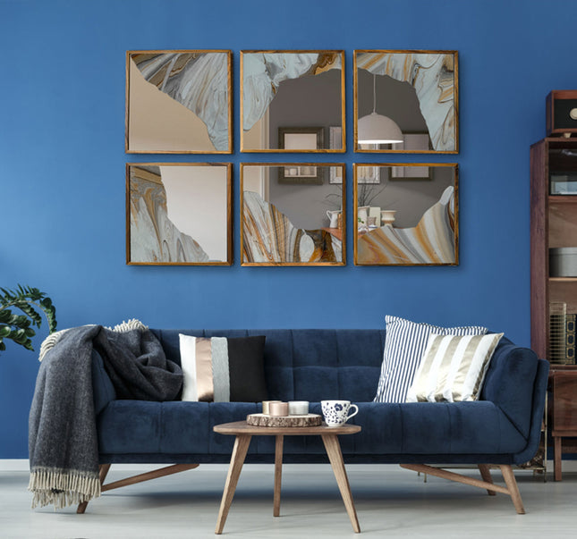 SET MARCOS PAROTA RESINA + ESPEJO 6 PZAS