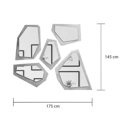 SET ESPEJOS MARÍA LAMAN 5 PZAS
