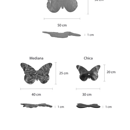 SET MARIPOSAS 6 PZAS