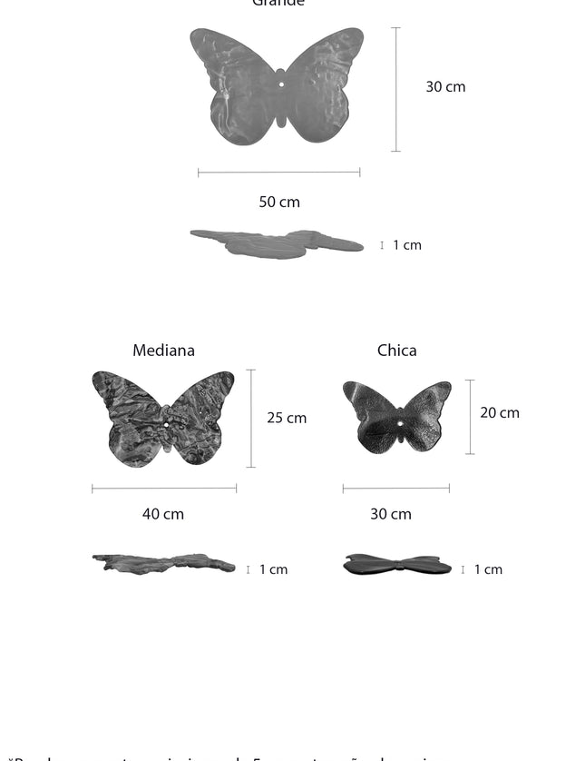 SET MARIPOSAS 3 PZAS