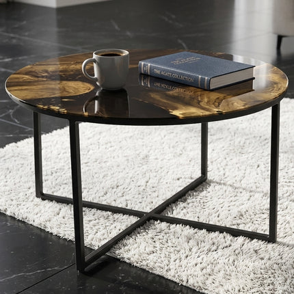 MESA DE CENTRO DE METAL "MARMEL"