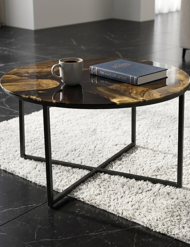 MESA DE CENTRO DE METAL "MARMEL"