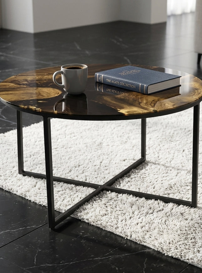 MESA DE CENTRO DE METAL "MARMEL"