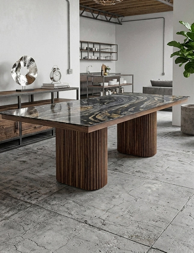 MESA COMEDOR SARAH 240X120 CM CON CUBRECANTO INTERNO SIN SILLAS