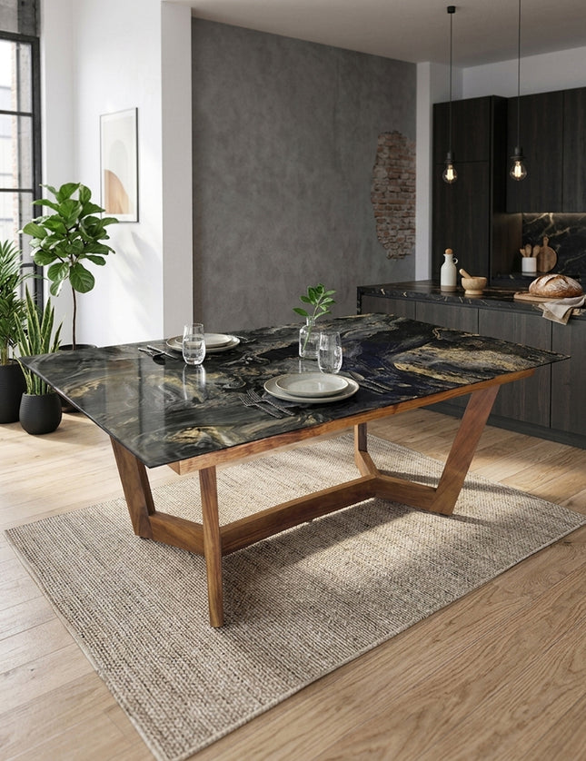 MESA COMEDOR INVICTUS 110X180 CON CUBRECANTO INTERNO SIN SILLAS