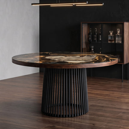 MESA COMEDOR PHOENIX REDONDO 140 CM C/CUBRECANTO SIN SILLAS