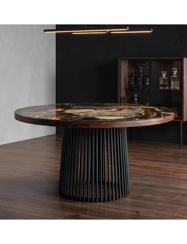 MESA COMEDOR PHOENIX REDONDO 140 CM C/CUBRECANTO SIN SILLAS