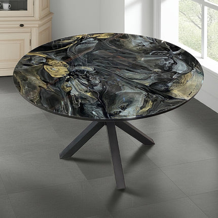 MESA COMEDOR VICTORIA BASE DE METAL DENVER 120 CM SIN SILLAS